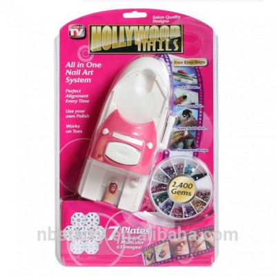 Hollywood Nails All in One Professional Nail Art System Kit As Seen On TV